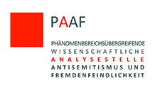 Abgebildet ist das Logo der Phänomenübergreifenden wissenschaftlichen Analysestelle Antisemitismus und Fremdenfeindlichkeit.